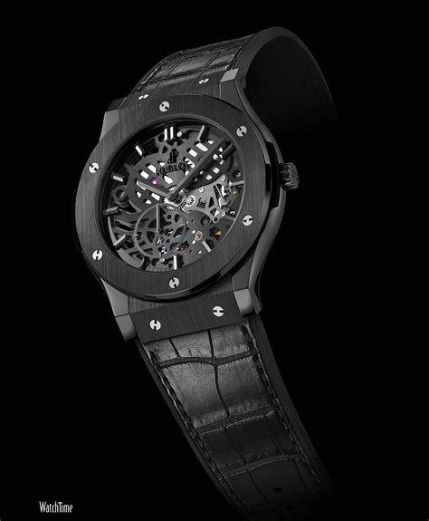 hublot classic fusion all black skeleton|pre owned Hublot classic fusion.